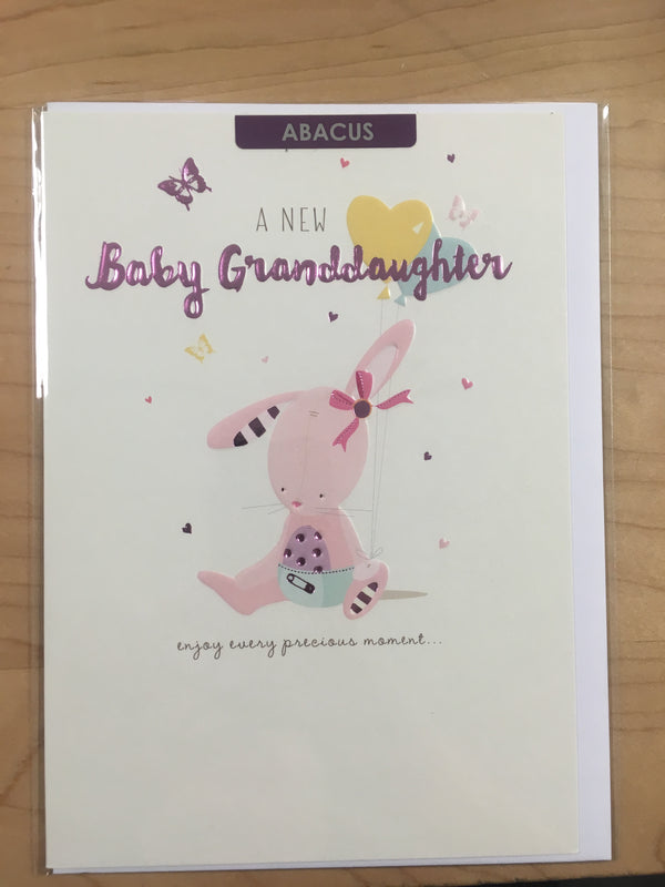 Baby Granddaughter Card - Bunny Rabbit