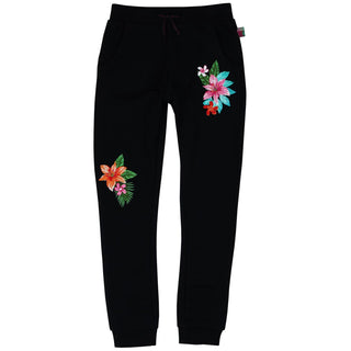 Boboli Trackpants - Flowers on Black