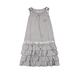 Boboli Dress - Grey Ruffles