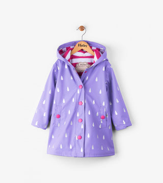 Hatley Splash Jacket - Silver Raindrops