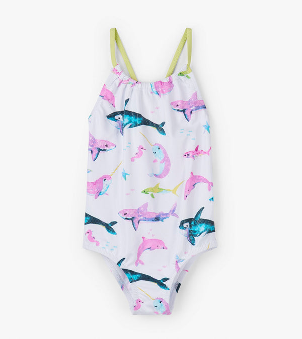 Hatley Swim Suit - Watercolour Sea Friends