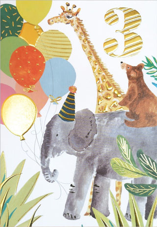 3 Animals - Greeting Card