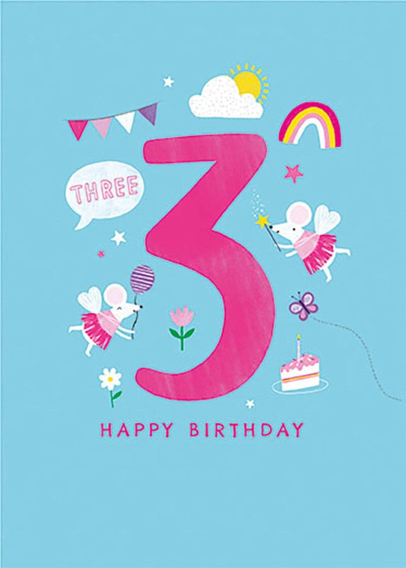 3 Happy Birthday - Greeting Card