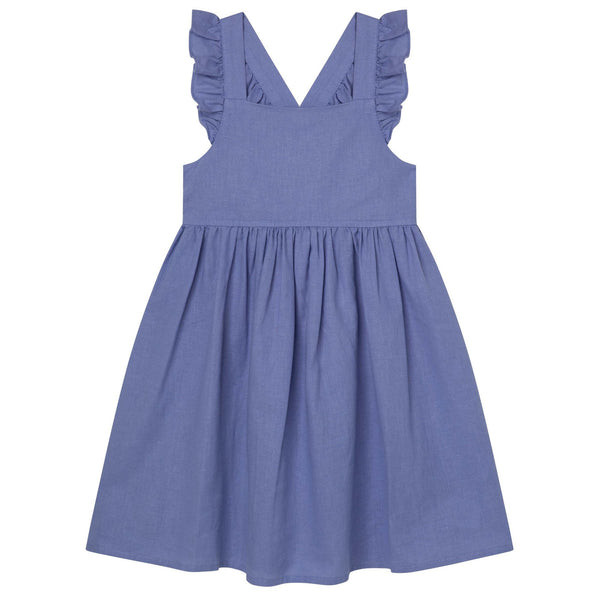 Designer Kidz Dress - Pacific Blue Frill