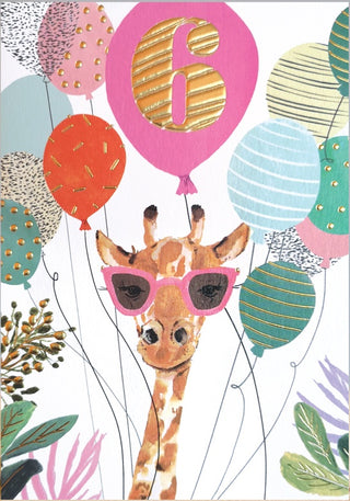 6 Giraffe - Greeting Card