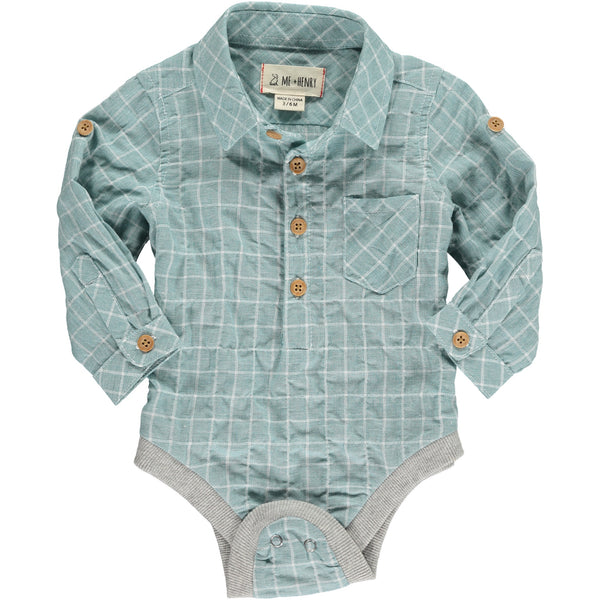 Me & Henry Bodysuit - Green Plaid