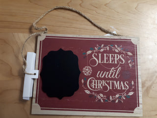 Christmas Plaque - Sleeps Until Christmas