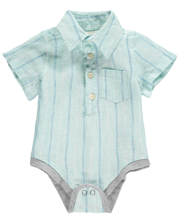 Me & Henry Bodysuit - Green Stripe