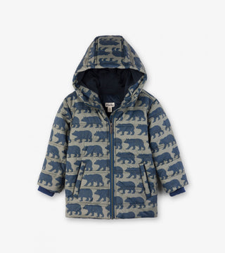 Hatley Puffer Jacket - Black Bears