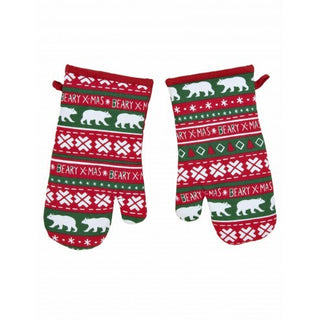 Hatley Christmas Oven Mitts - Beary X-Mas