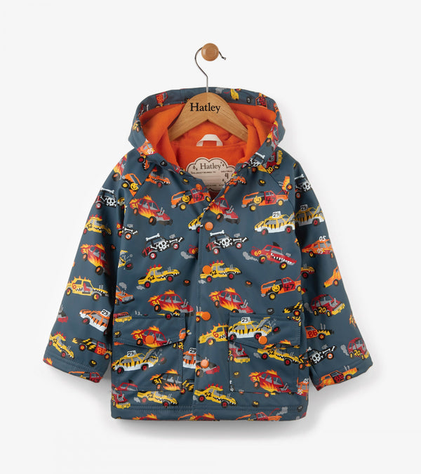 Hatley Rain Jacket - Monster Cars